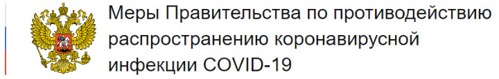 Меры Правительства по противодействию распространению коронавирусной инфекции COVID-19 на сайте Правительства РФ