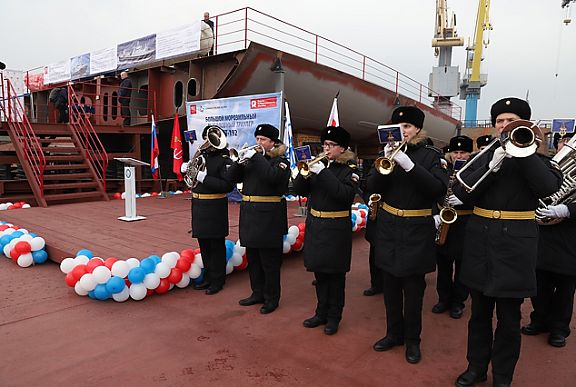 Construction of the second super-trawler for the “Russian Fishery Company” started at Admiralty Shipyards